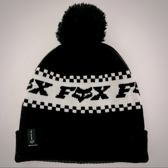 Fox Other - Adult Fox Racing Beanie Winter Hat Black & White
